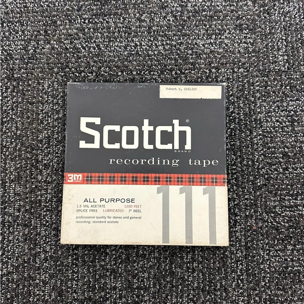 Vintage Scotch 3M 111 Recording Scotch Tape 1200 ft 7" Reel RAY CONNIFF